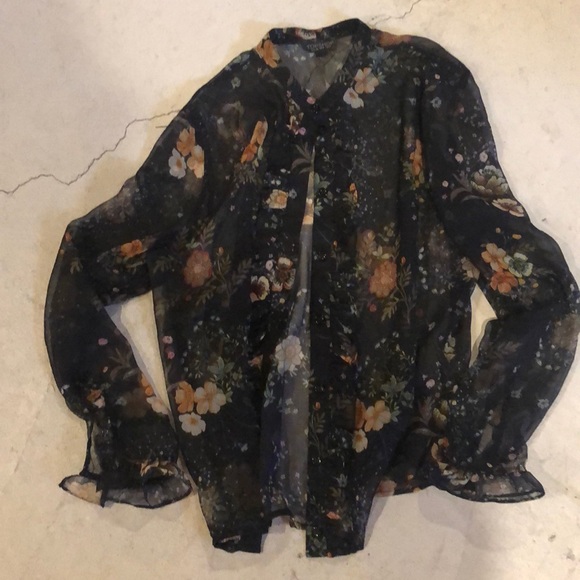 Top shop sheer blouse - Picture 1 of 2